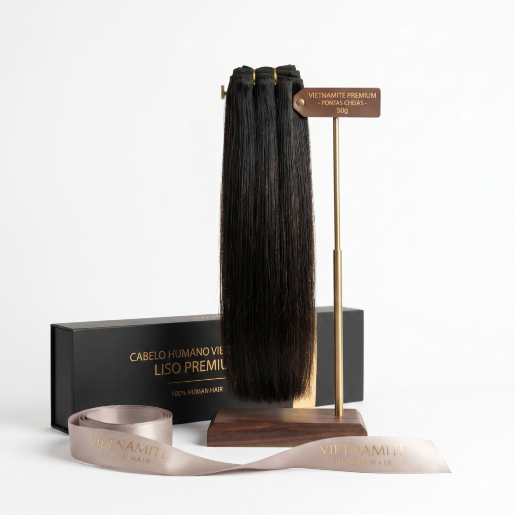 Cabelo Humano Vietnamita Liso Premium - Pontas Cheias 50g